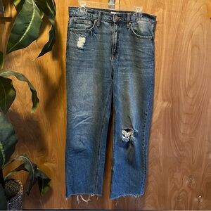 Vestique Distressed Ankle Jeans in Blue